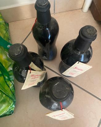 lotto di 4 vecchie bottiglie piemontesi