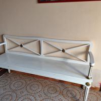 Panca anni ’50 in legno laccato bianco