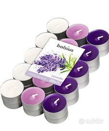 candele profumate bianco viola violetto