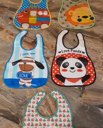 5 Bavaglini in plastica