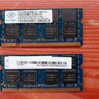 2x RAM da 1GB SODIMM 667MHz DDR2 per Laptop