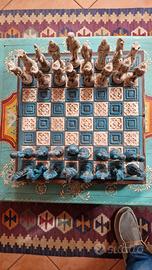 Scacchi da collezione in pietra e resina 