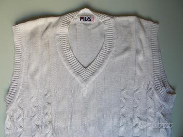 Gilet smanicato da tennis FILA in cotone vintage