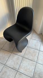 Panton chair nera opaca
