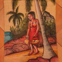 Tela africana dipinta a mano su tessuto 