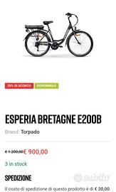 BICI ELETTRICA ESPERIA BRETAGNE E- BIKE 2000