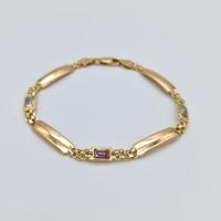 Bracciale oro 18 kt con tormalina