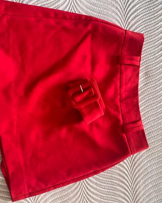 Shorts eleganti rossi