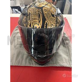CASCO MOTO CGM NERO TRIBALI DORATI