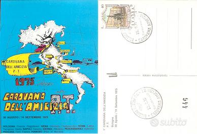 Italia - cartolina con annullo speciale: "Carovana