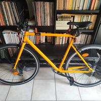 Bici città single speed ELOPS 500 gialla

