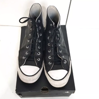 Scarpe converse in Pelle Taglia 40 alte  Nere e b