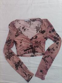 Top Bershka semitrasparente 