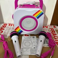 Cassa Karaoke Bluetooth con 2 microfoni – LED