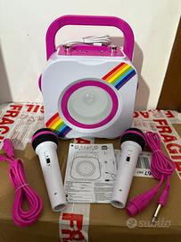 Cassa Karaoke Bluetooth con 2 microfoni – LED