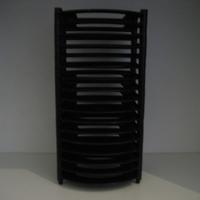 Portacd in plastica nero smontabile