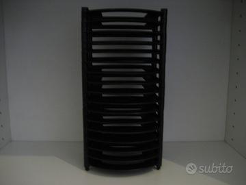 Portacd in plastica nero smontabile