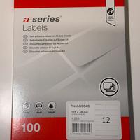 Etichette adesive A4 NUOVE SIGILLATE – 1200 pezzi