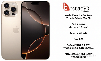 Apple iPhone 16 Pro Max Titanio Sabbia 256 Gb