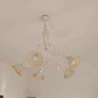 Lampadario bianco stile classico da salotto