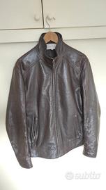 Reiss Giacca in Pelle Nera Taglia L