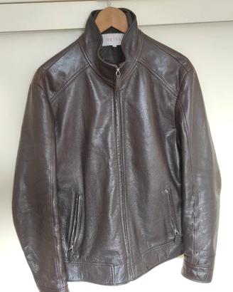 Reiss Giacca in Pelle Nera Taglia L