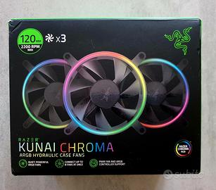 Set 6x Razer Kunai 120 mm aRGB + PWM con scatola