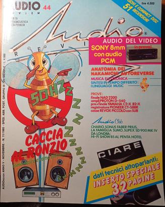 rivista AUDIO REVIEW n° 44 del 1985