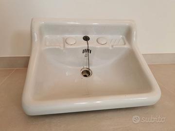 Lavandino ceramica anni 40 Hygia e Stemma Sabaudo