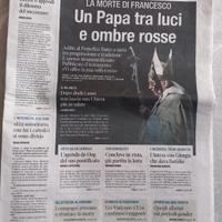 GIORNALE LIBERO 22 APRILE 2025 MORTE PAPA