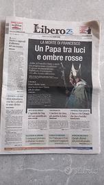 GIORNALE LIBERO 22 APRILE 2025 MORTE PAPA