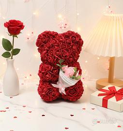 Orsetto di Rose Artificiali  San Valentino Donna