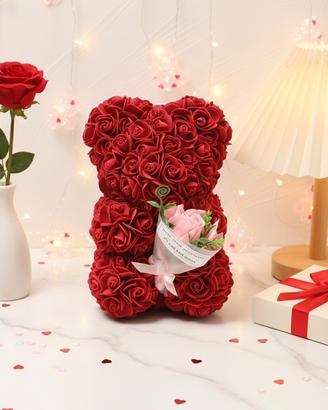Orsetto di Rose Artificiali  San Valentino Donna