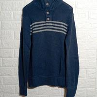 Maglione Aeropostale blu collo alto con bottoni 