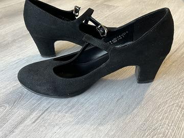 Scarpe Decolleté donna nere tacco basso 36