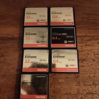 4 Schede CF Compact flash 32Gb Sandisk Extreme