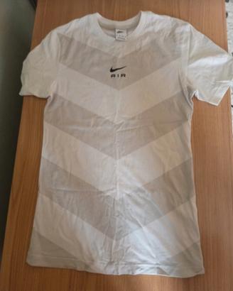 Maglietta Nike Bianca con Righe Grige