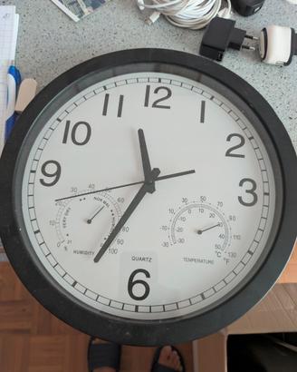 Orologio da parete nero e bianco