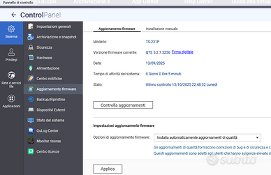QNAP TS-231P - 2 Bay con 1 HDD 3Tb WD RED NASware