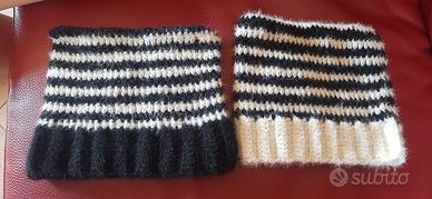 Berretto bicolore bianco/nero