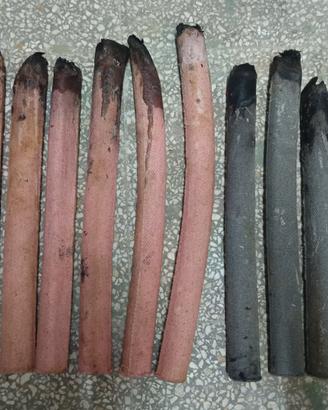 Torce fiaccole in cera usate (13 pezzi)