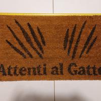 Zerbino tappeto ingresso Attenti al gatto