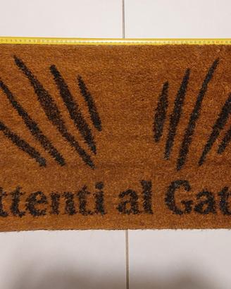 Zerbino tappeto ingresso Attenti al gatto