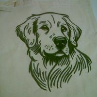 Borsa in stoffa dipinta a mano