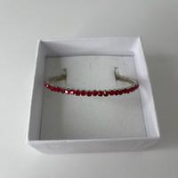 Bracciale argento zirconi rossi elegante exc cond