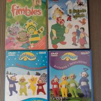 4 DVD Teletubbies, Fimbles e Happy Cartoons 