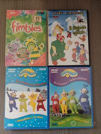 4 DVD Teletubbies, Fimbles e Happy Cartoons 