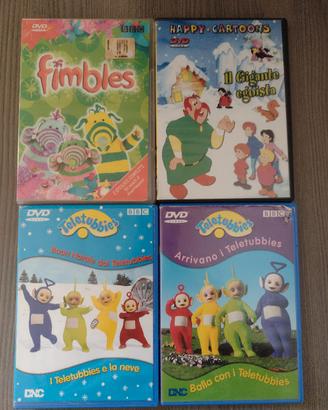 4 DVD Teletubbies, Fimbles e Happy Cartoons 