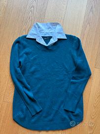 Pullover Donna L colore blu petrolio