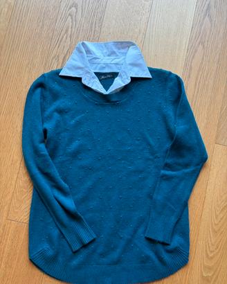 Pullover Donna L colore blu petrolio